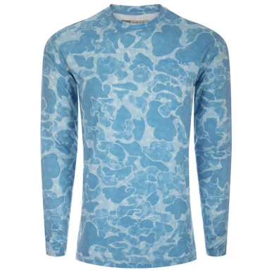 DRAKE Performance Crew Print Old School Marina Digital Long Sleeve Shirt (DS1505-056)