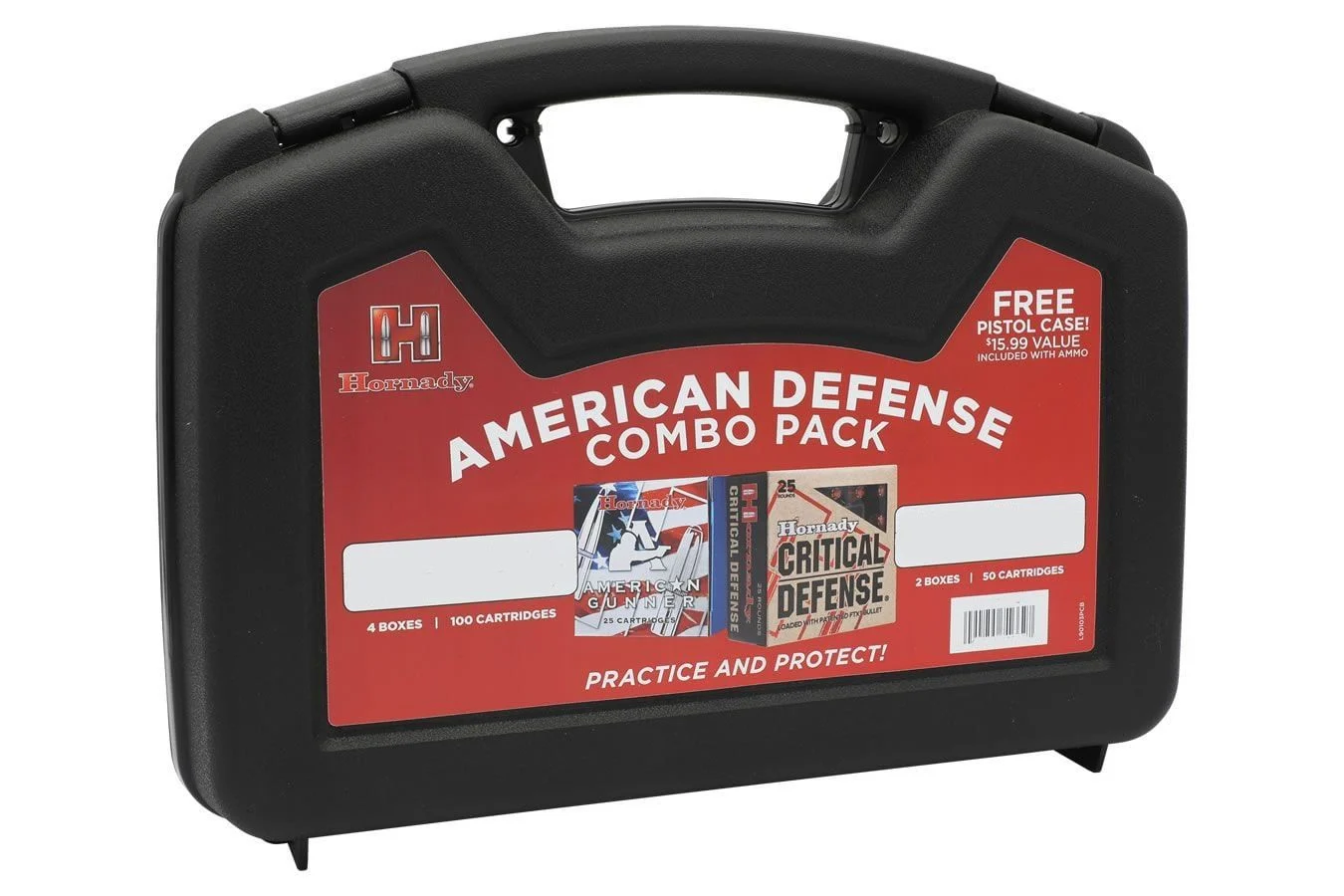 Hornady American Defense 9mm 115gr XTP Ammo & Pistol Case Combo Pack - 90253