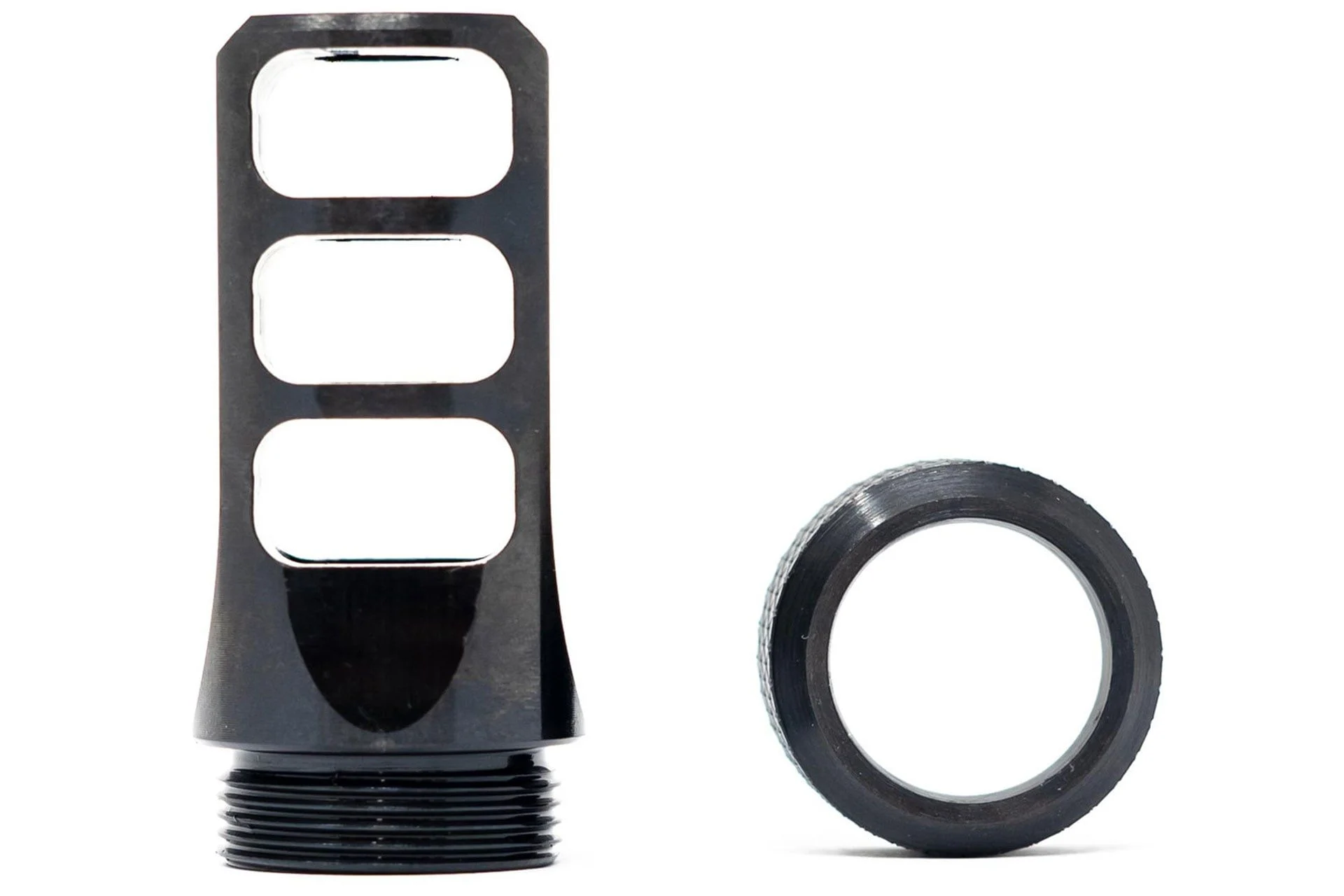 Faxon 8.6 MuzzLok 3-Port Muzzle Brake, Steel, QPQ Nitride - FFMD863PMBSQPQ