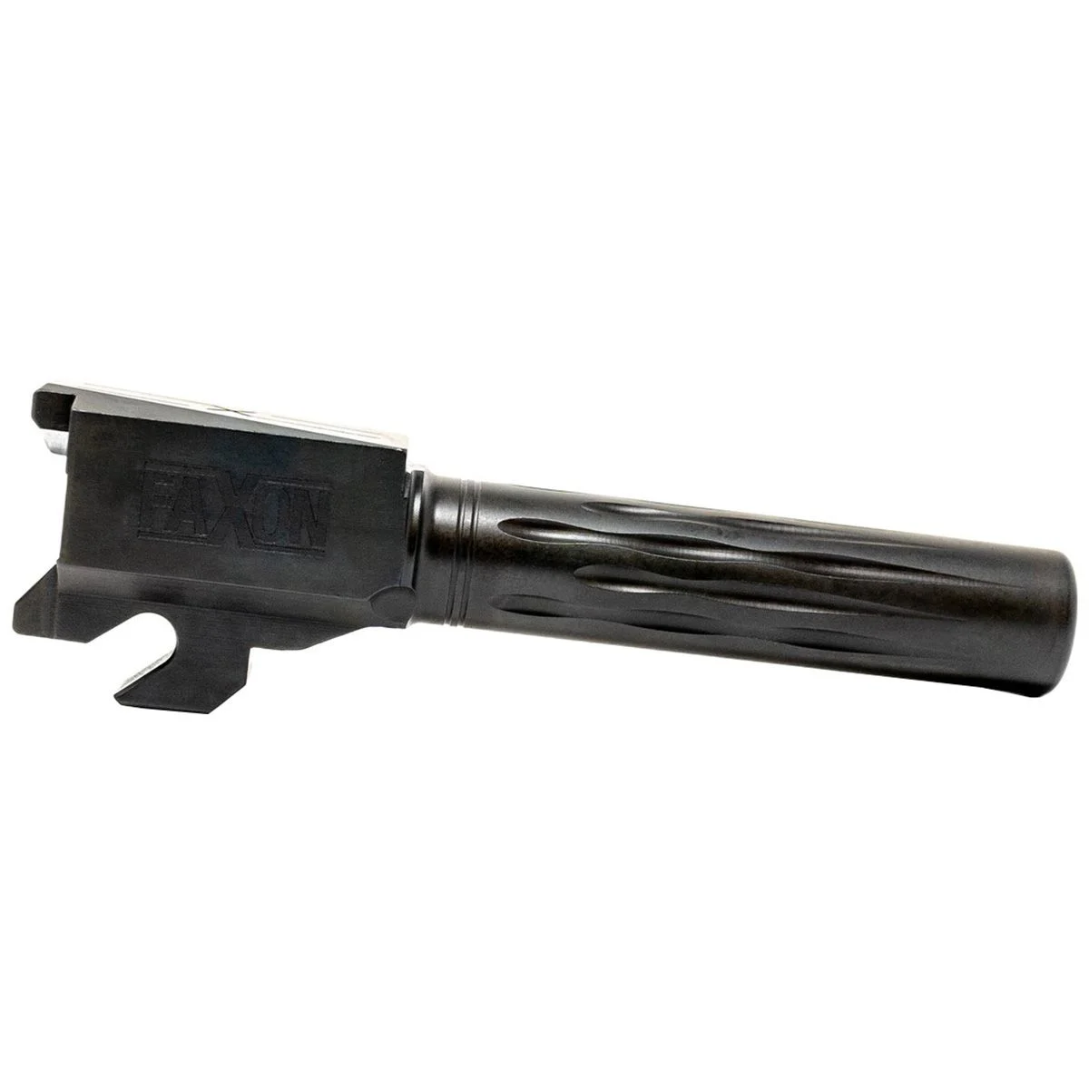 Faxon Match Series Barrel for SIG P320 Compact w/ Patented Flame Fluting 416-R Stainless QPQ Nitride Std. Length Non-Threaded 1:10 Twist - 320B910NCLOQ-N