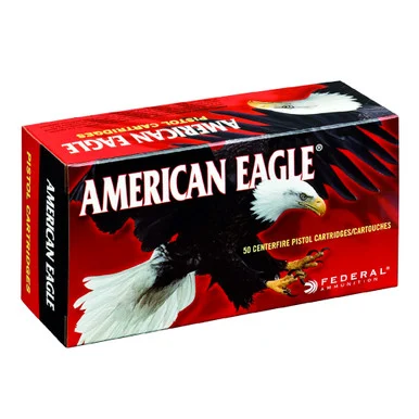 FEDERAL American Eagle 9mm 147 Grain FMJ Ammo, 50 Round Box (AE9FP)