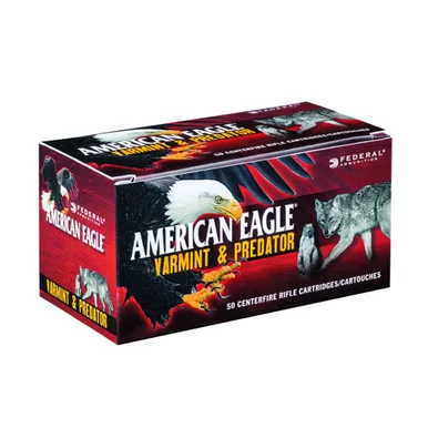 FEDERAL American Eagle Varmint & Predator 6.8mm Remington SPC 90Gr JHP 50rd Box Rifle Ammo (AE6890VP)