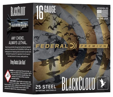 Federal Black Cloud, 16GA, 2-3/4" Shells, 25 Rds/Box, 10 Boxes/Case