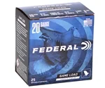Federal Game Load HF 20 Gauge Ammo 2-3/4" 1oz #8250 Rounds