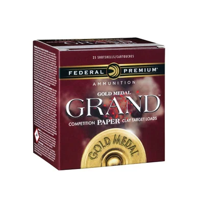 FEDERAL Gold Medal Grand Paper 12Ga 2.75in 1oz #8 Shot 25rd Box Shotshells (GMT1758)