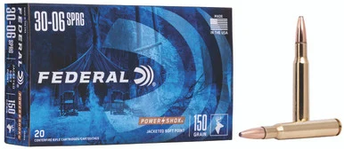 Federal Power-Shok 30-06 Springfield, 150 Grain, Jacketed Soft Point