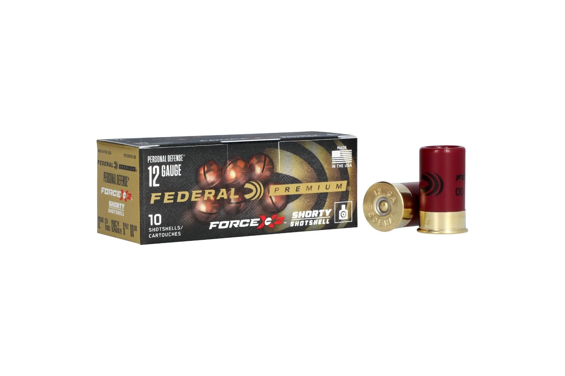 Federal Premium Force X2 12 Gauge 1.75" 00 Buck Buckshot 6 Pellets Shotgun Ammo - 10 Rounds - PD129FX2 00