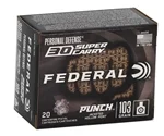 Federal Punch 30 Super Carry Ammo 103 Grain Jacketed Hollow Point - PD30P1