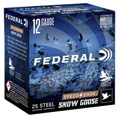 Federal Speed-Shok Snow Goose Shotshells, 12 GA, 3" Shell, 25 Rds, Steel Shot