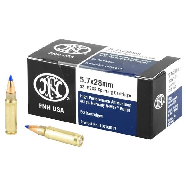 Federal SS197SR FN 5.7x28mm 40 gr V-Max 50 B Rifle Ammo - 50 Rounds - SS197SR