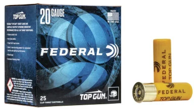 Federal Top Gun, 20GA, 2.75" Shell, 25 Rds, Target Load