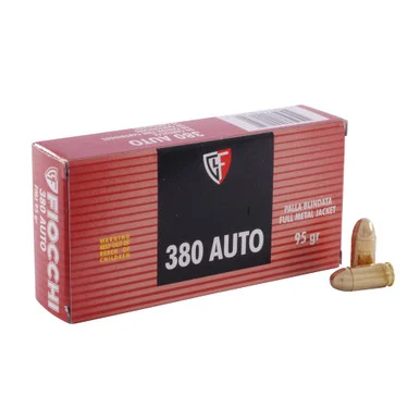 FIOCCHI 380 ACP 95 Grain FMJ Ammo, 50 Round Box (380AP)