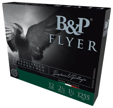 Fiocchi Ammo BP F2 Pigeon/Flyer, 12GA, 2.75" Shells, 1.25 oz, #8 Shot