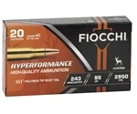 Fiocchi Extrema 243 Winchester Ammo 95 Grain Polymer Tip - 243HSB