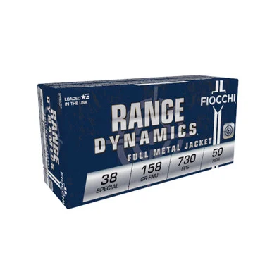 FIOCCHI Range Dynamics .38 Special 158Gr FMJ 50rd Box Ammo (38G)