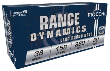Fiocchi Shooting Dynamics Brass .38 SPL 158 Gr 50-Rounds Lead Round Nose