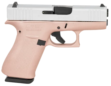 Glock G43, 9MM Luger, 3.41" Barrel, 10+1 Rds, Crushed Silver/Rose Gold