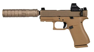 Glock SCT Shark Puppy 43X 9mm Threaded Barrel FDE w/ Holosun 407K & JK CCX9