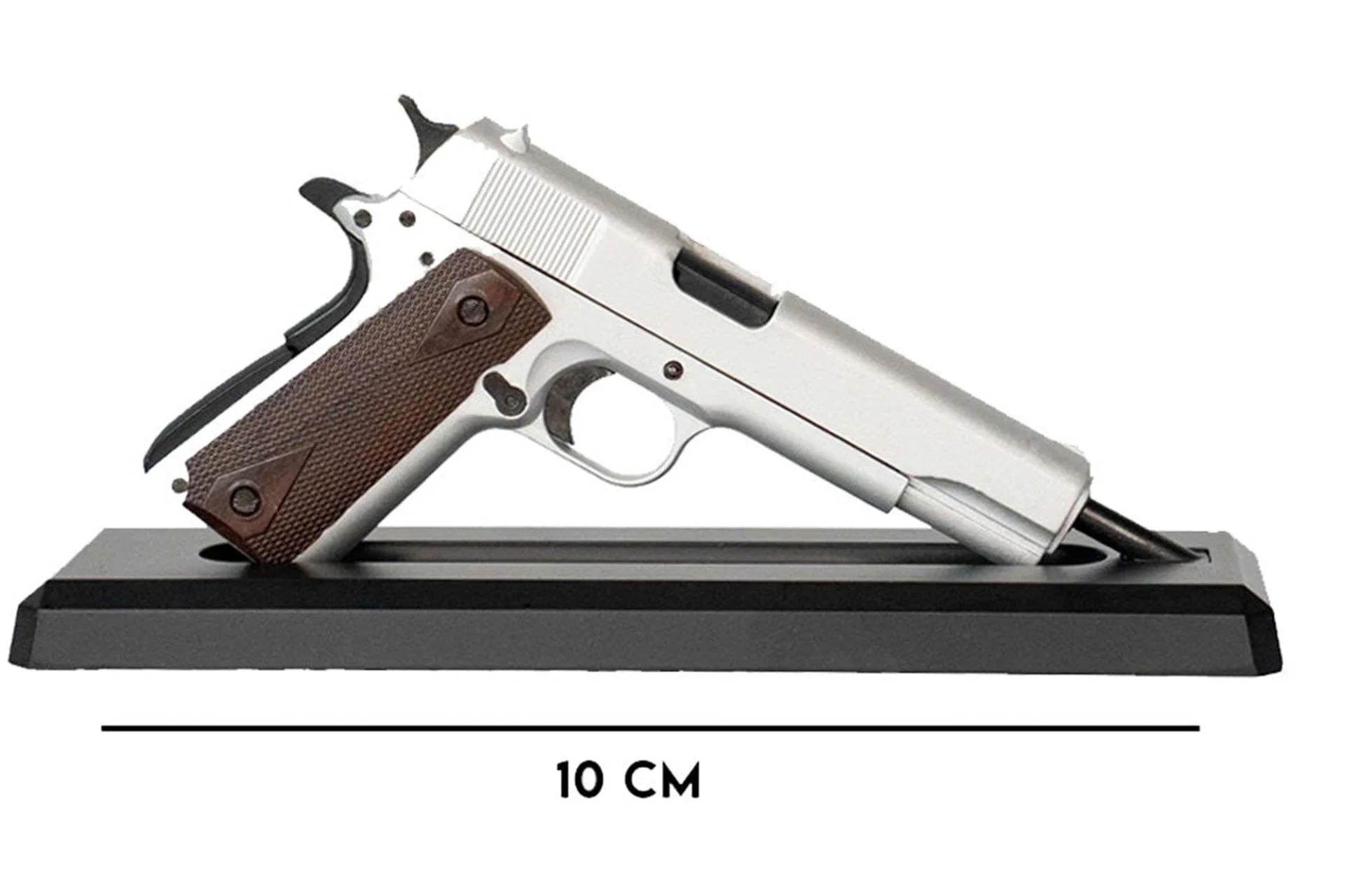 GOATGUNS MINIATURE 1911 SILVER MODEL NICKNAMED 'DIME' | 1:2.5 SCALE MODEL - 1911-SILVER