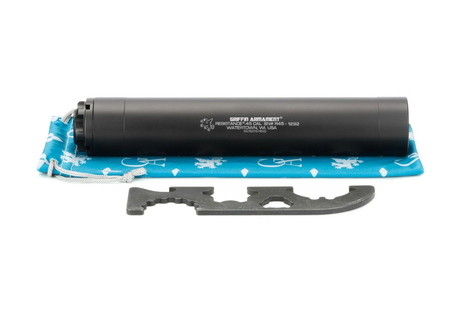 Griffin Armament Resistance 45 .45 Cal QD Suppressor - Black - GARS45-W