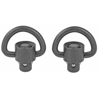 GrovTec GTSW264, D-Loop Recessed Plunger Heavy Duty Push Button Swivel Set, Non-Reflective Manganese Phosphate Finish