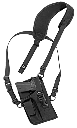GrovTec US Inc GTHL15105R, Shoulder Harness, Black Nylon, Fits Large Semi-Auto, 4.50-5" Barrel, Right Hand