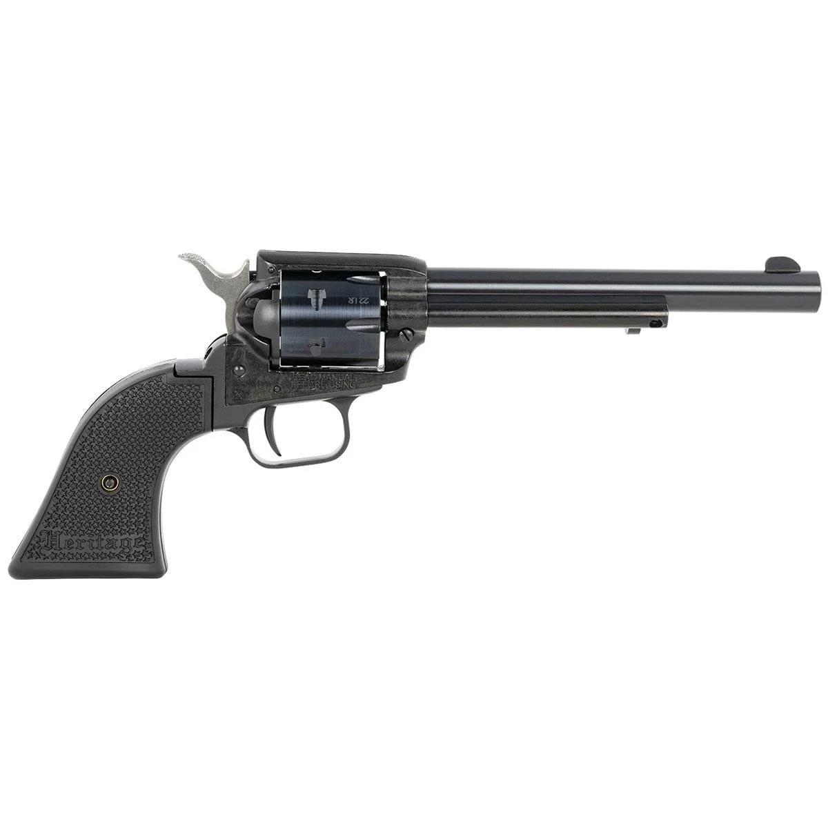 Heritage Mfg RR22B6PG Rough Rider 22 LR 6 Shot, 6.50", Black Polymer Grip, Hammer/Thumb Safety, Exposed Hammer - RR22B6PG