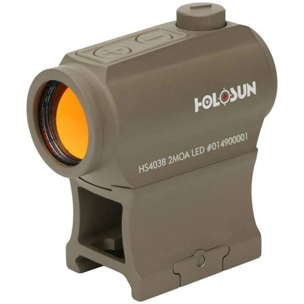 Holosun HS403BFDE HS403B Flat Dark Earth Anodized 1x 2 MOA Red Dot Reticle Includes Battery/Cover/Lens Cloth/Mounts/T10 L Key - HS403B-FDE