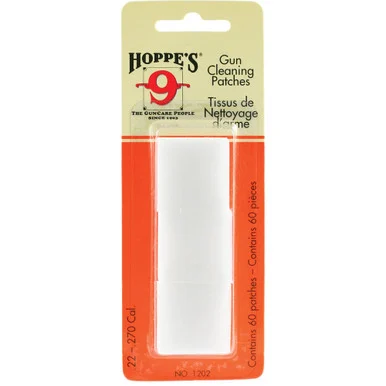 HOPPE'S 60-Pack .22 and .270 Caliber Gun Cleaning Patches (1202)