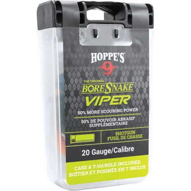 Hoppe's BoreSnake Viper Den, 20 Gauge, Nylon Cord, Bronze Brush