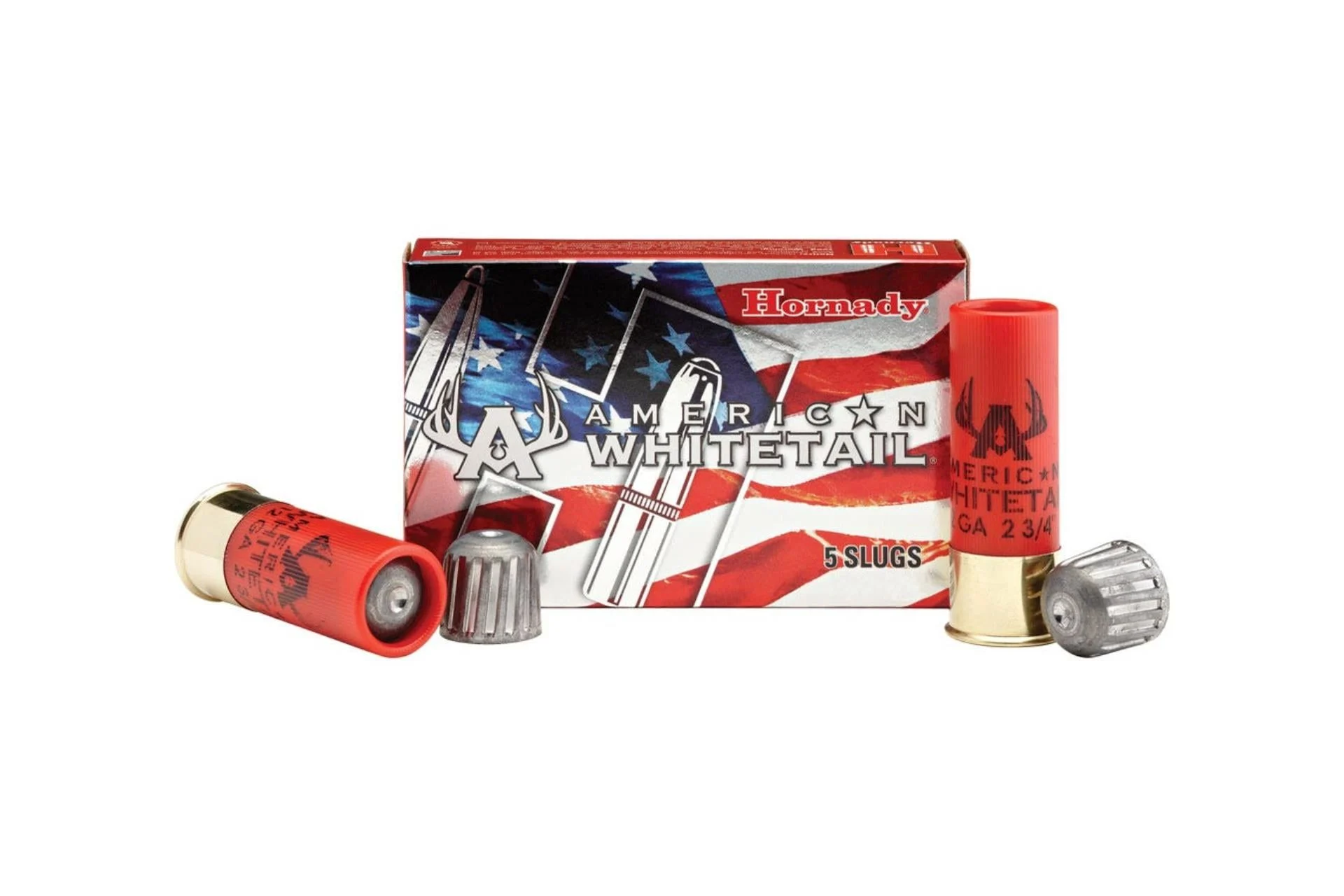 Hornady 12Ga 1oz Rifled Slug American Whitetail Ammunition Shotgun Ammo - 5 Rounds - 86234