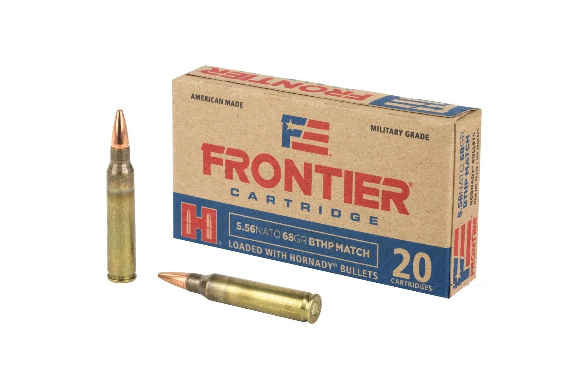 FRONTIER HRN 5.56 68GR FRONT BTHP Rifle Ammo - 20 Rounds - FR310