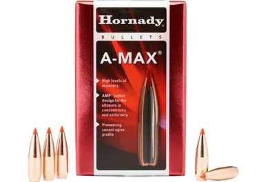Hornady A-MAX 50 Cal, 750 gr, 20 Per Box/12 Case