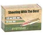 IMI Systems 7.62x51mm NATO M80 Ammo 150 Grain Full Metal Jacket - 100319940US