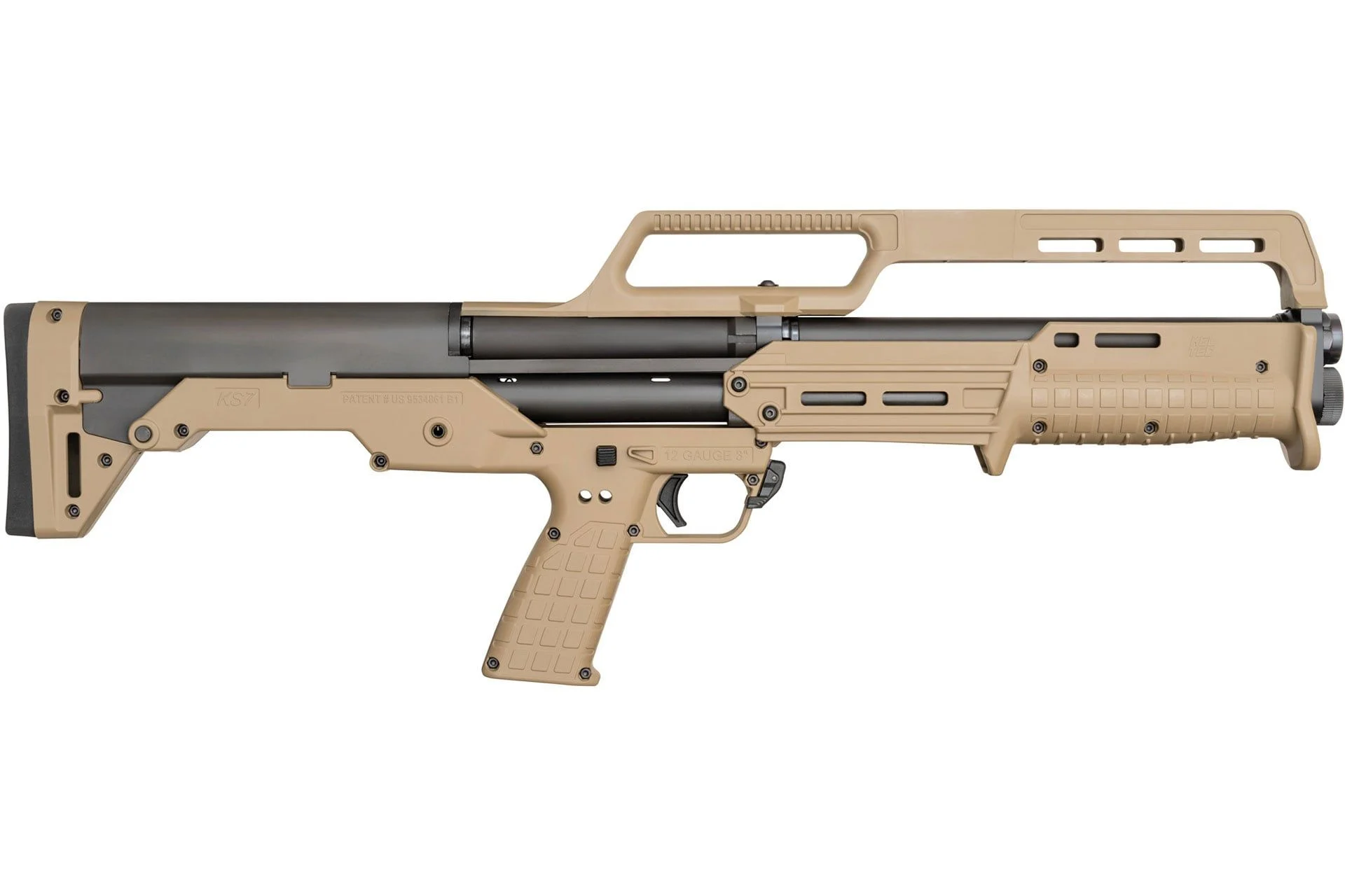 Kel-Tec KS7 Pump Action Shotgun 12 Gauge 3" Chamber 18.5" Barrel Tan Finish Synthetic Stock 6Rd - KTKS7TAN