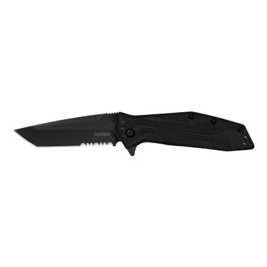 Kershaw Brawler, Serrated 3.00" Blade, Black Oxide Finish