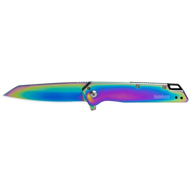 Kershaw Misdirect 1365RBW, 3" Reverse Tanto Blade, Rainbow PVD Finish