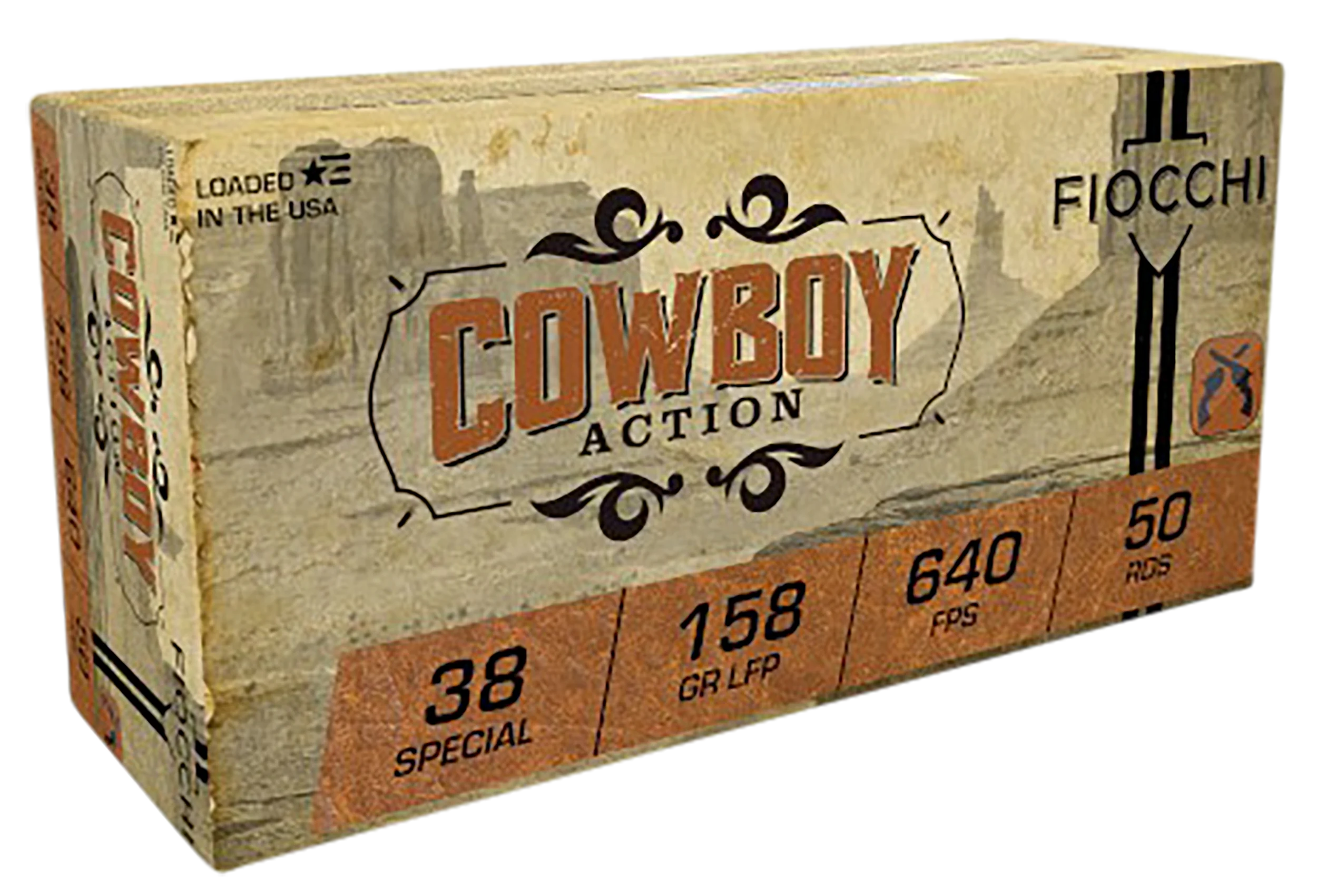 Fiocchi Shooting Dynamics Handgun Ammunition 38CA, 38 Special, Lead Round Nose Flat Point, 158 GR, 880 fps, 50 Rd/bx