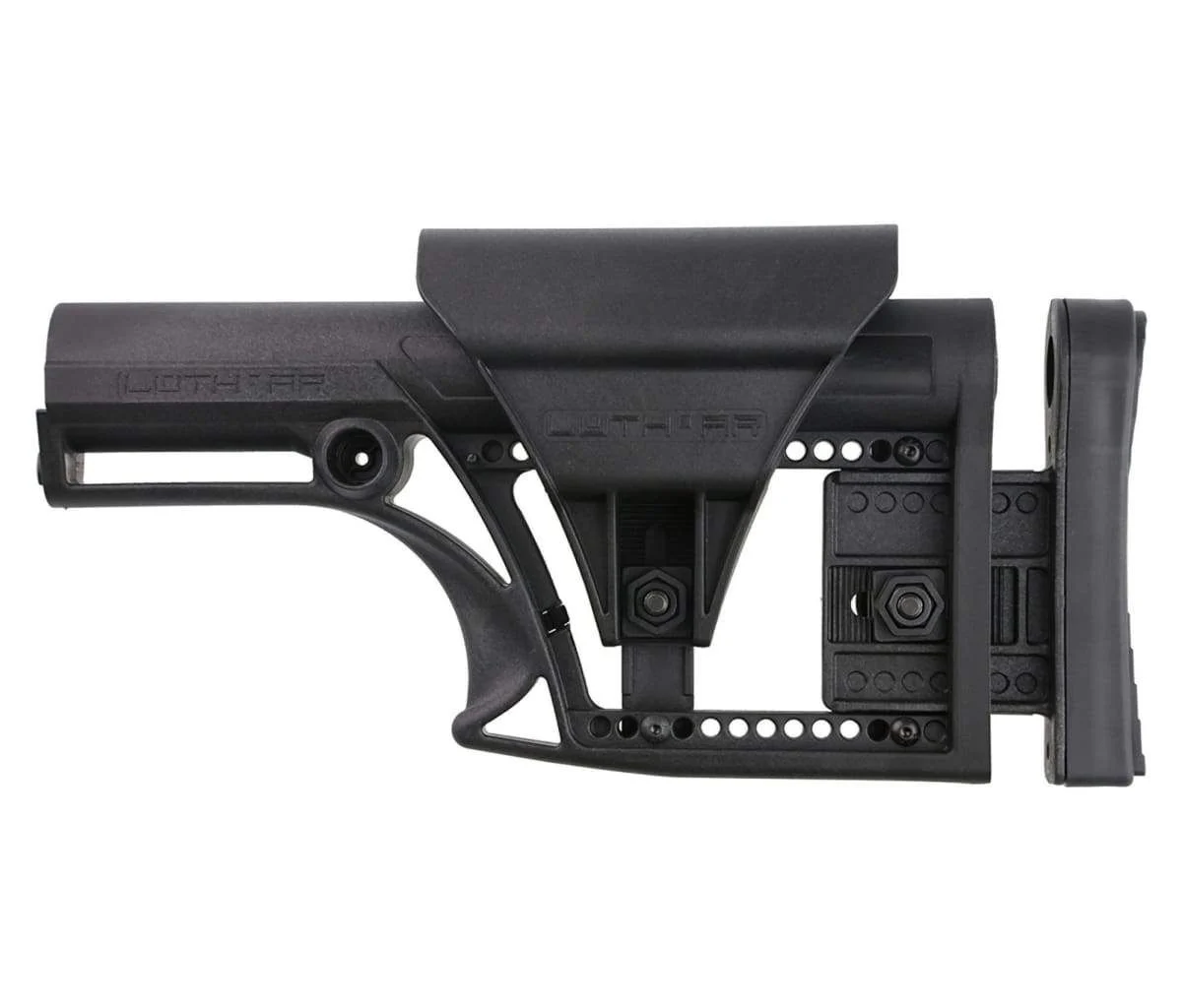 Luth-AR MBA-1 Fixed Stock for AR-15 & AR-10 Rifle Length A2/A1 Buffer Tube - Black - LUTHMBA-1