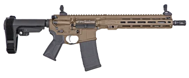 LWRC International Individual Carbine, 5.56 NATO, 12.70" Barrel, SBA3 Brace, Flat Dark Earth