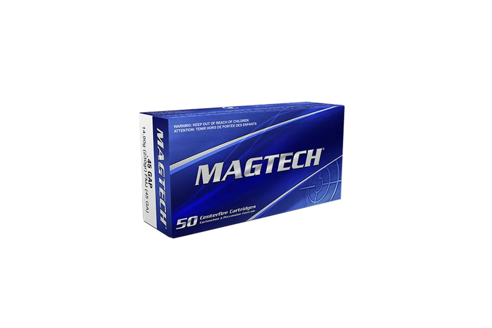 Magtech, Sport Shooting, 45GAP, 230 Grain, Full Metal Jacket, 50 Round Box MT45GA - MT45GA