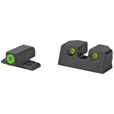 Meprolight Hyper-Bright, Tritium Sight Set, Green Front/Green Rear, Fits Sig Sauer P320/P365