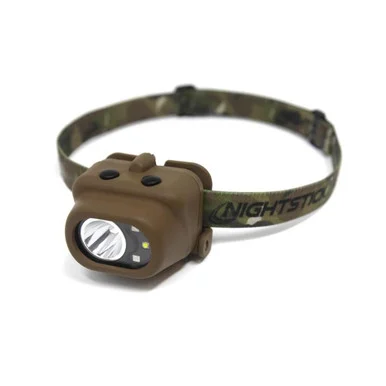 Nightstick Multi-Function Headlamp, 210 Lumens, White/Red/Green Lights, Flat Dark Earth