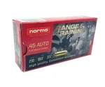 Norma Range and Training 45 ACP Auto Ammo 230 Grain Full Metal Jacket