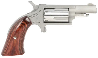 North American Arms 22MGBG Mini-Revolver, 22 WMR, 1.63" Barrel, 5 Rds, Stainless Steel