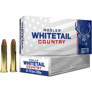 Nosler Whitetail Country, 45-70 Government, 300 Gr, 20 Rds