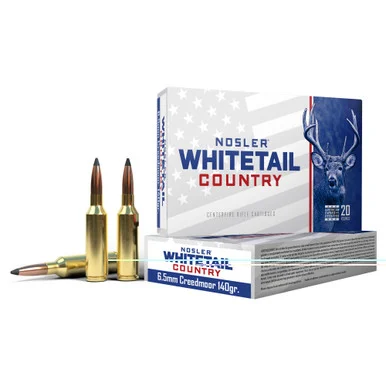 Nosler Whitetail Country, 6.5 Creedmoor, 140 Grain, Solid Base Bullet, 20 Rounds