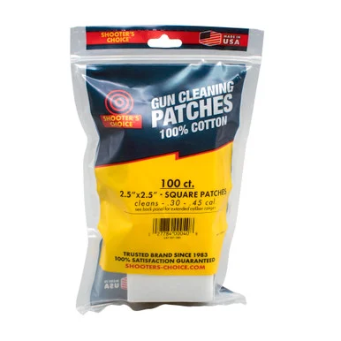 OTIS FG-917-100, 2.5" Square Cleaning Patches, 100 Pack, 100% Cotton