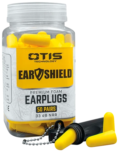 Otis FGESHFPNC50 Ear Shield Premium Foam Earplugs, 33 dB NRR, 50 Pairs, Yellow