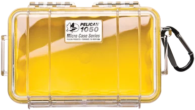 Pelican 1050 Micro Case, Yellow/Clear, Polycarbonate